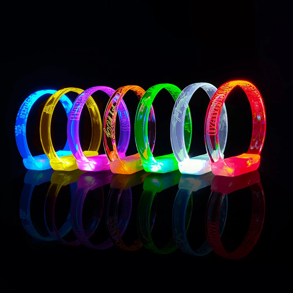 LED Light Up Sound Activated Silicone Bracelet