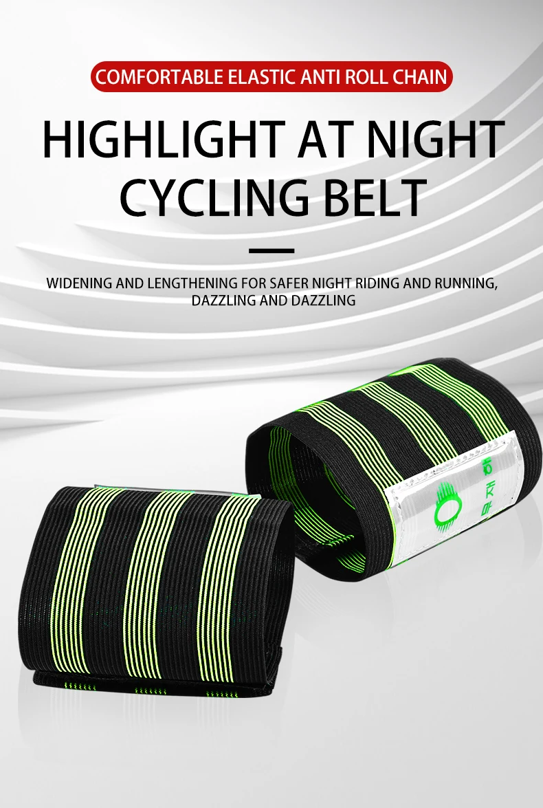 Outdoor Night Cycling Safety Warning Leg Strap Reflection Band Elastic ...