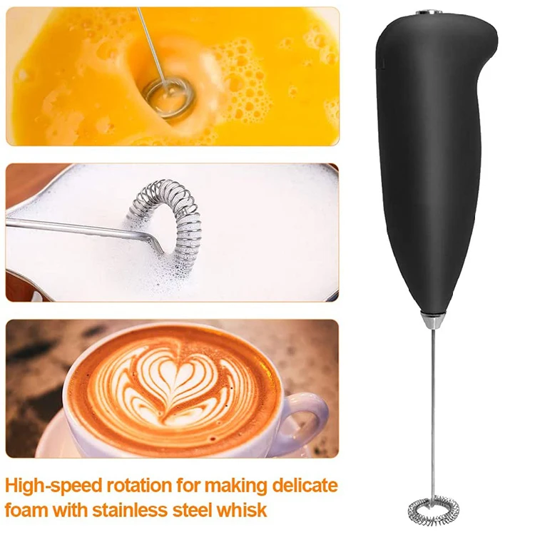 Hot  New Design Electric Whisk Coffee Mixer Handheld Battery Operated  Stainless Steel Mini Milk Frother - China Milk Frother and Milk Frother  with Handle price