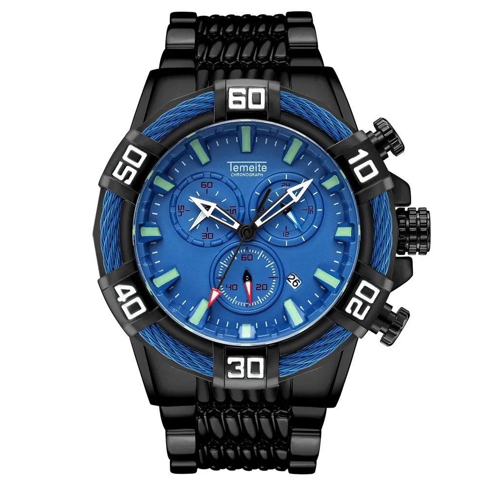 Quartz Watches - Temeite Golden Luxury Brand Watches Men Waterproof  Stainless Steel Watch Male Quartz Clock Large Dial Wristwatch (9) : Buy  Online at Best Price in KSA - Souq is now Amazon.sa: Fashion