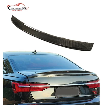 Applicable to Audi rear lip modified A6 Rear lip tail tail wing four out of two honeycomb rear lip