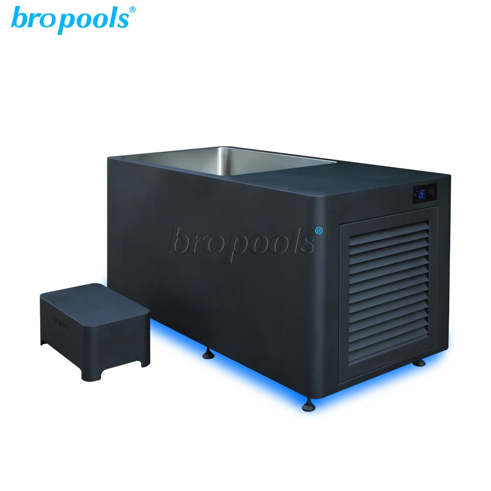 Bropool Smart Wi-Fi Control Modern 304 Outdoor Spa Tub New Athletes Whirlpool Cold Plunge Pool Portable Ice Bath with Chiller