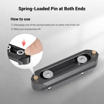Smallrig Nato Rail Quick Release Safety Nato Rail 7cm Long with Spring Loaded Pins for Red/Bmd -1195 detail image