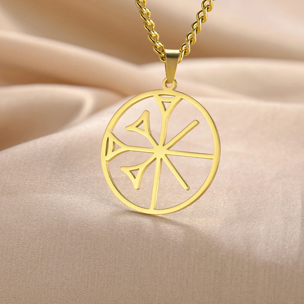 Collier Annunaki Symbol Sumérien - Pendentif Mythologie Mésopotamienne En Pierres Cristal