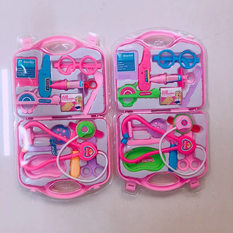 Настраиваемый детский игровой домик, пластиковые игрушки, набор докторов, детские игрушки, коробка для имитации лекарств, докторские игрушки, инъекции стетоскопа