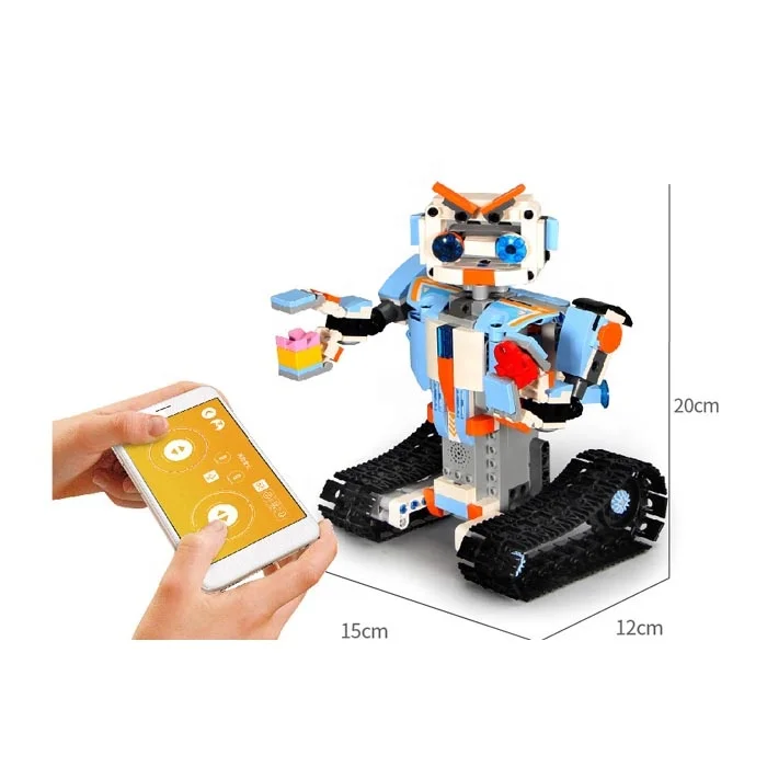 Diy Assembled Electric Robot Remote Control App Programming Robot Model Assemble Building Block Toys