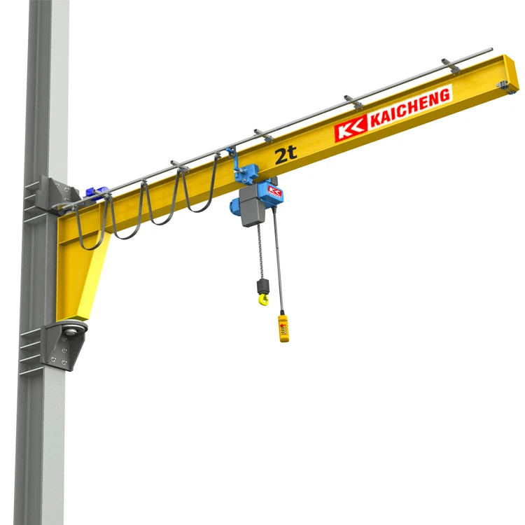 Wall mounted jib crane with wire rope hoist