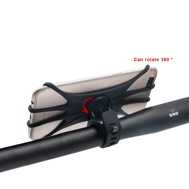 RIDERACE Silicone Bicycle Phone Holder Motorcycle Phones Mobile Handlebar Bracket Cycling Phone Stand GPS Mount for 4-6.5 Inch