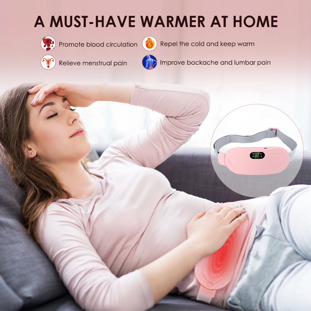 Rechargeable Hot Compress Abdominal Massager Lady Menstrual Heating Pad