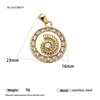 Pave Round Ammonite Charm