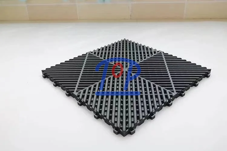 Anti Slip Pp Interlocking Garage Flooring Tiles Rib Self-draining ...
