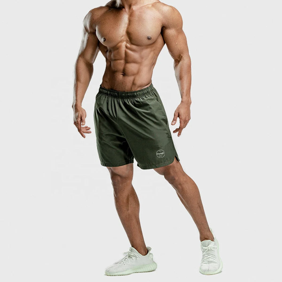 S Spandex Polyester Breathable Fitness Workout Running Shorts Drawstring Pocket Summer Gym Plus Size Jogging Shorts