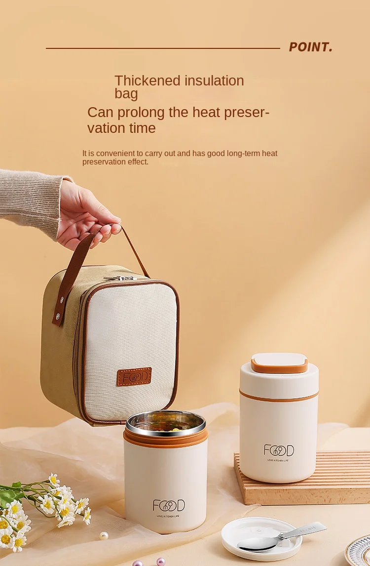 Mini Porridge Stainless Steel Breakfast Cup Insulation Portable Small Insulated Barrel Soup Box Soup Pot Coffee Bento Box
