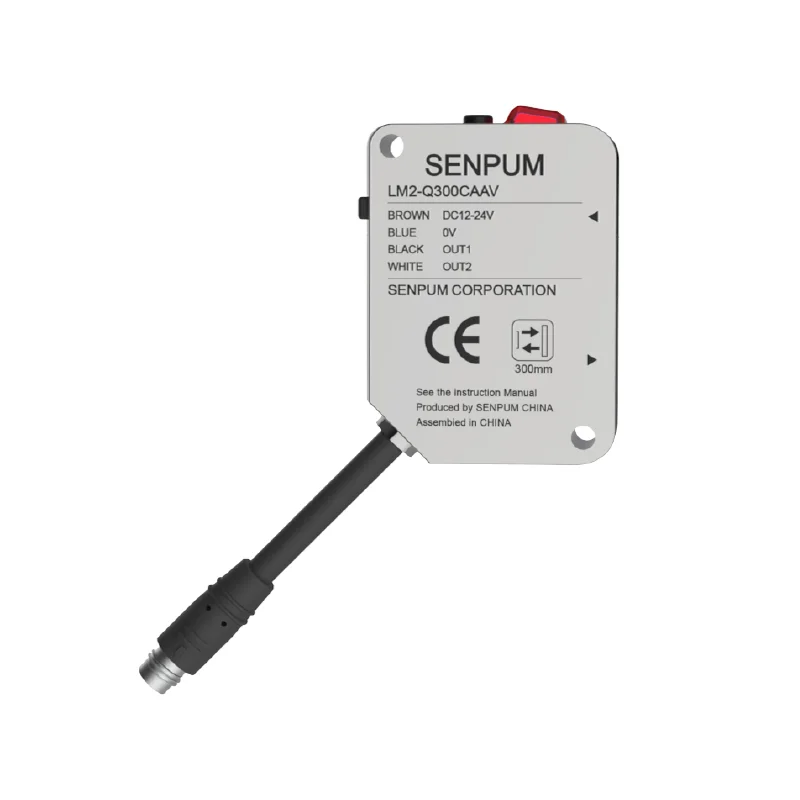 Senpum Triangular Laser Sensor 4-20 ma Analog RS-485 Height Thickness Length Measurement 0.4m Long Distance Laser Sensor Switch