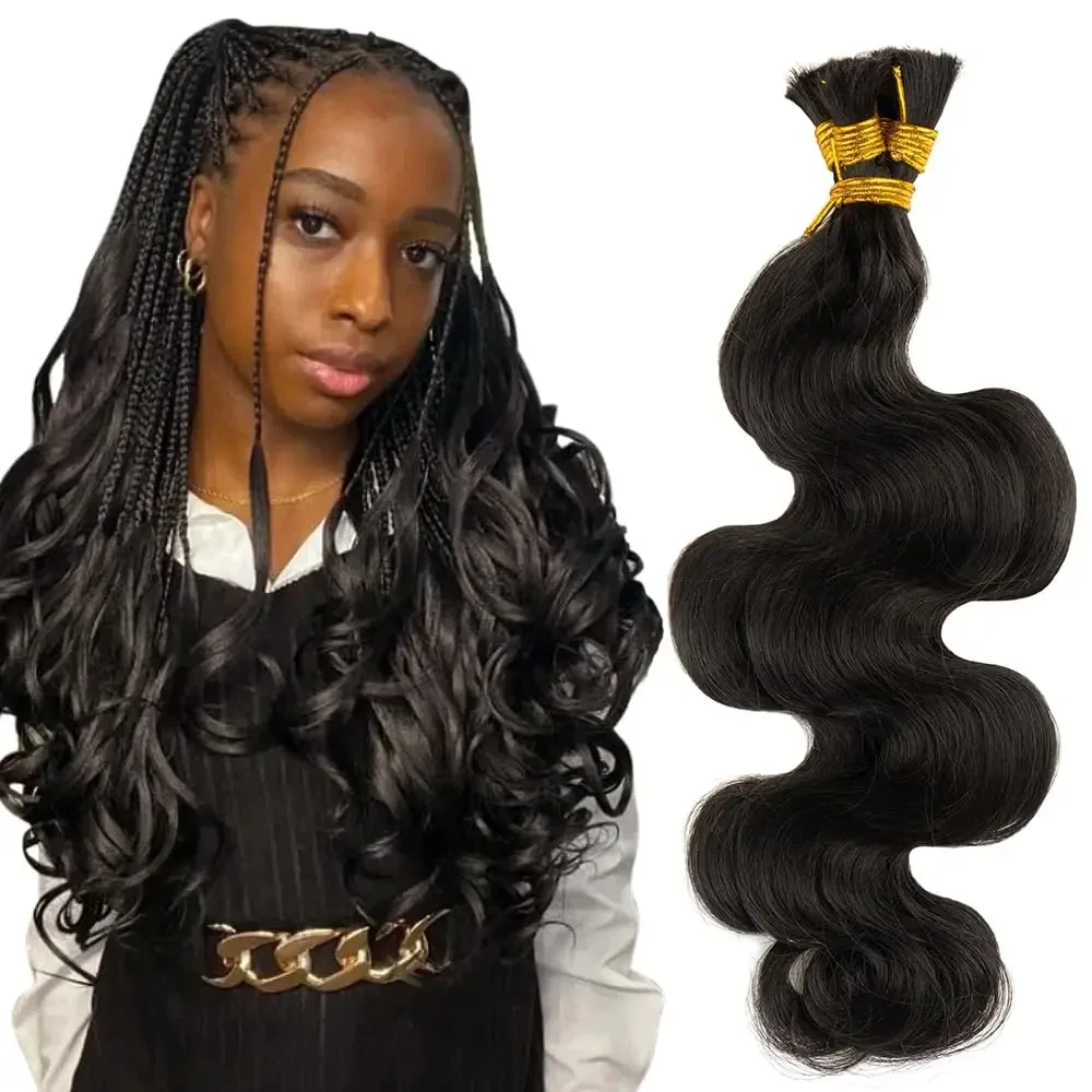 Body Wave Flechten Menschliches Haar Doppelt Gezogen Masse Für Flechten Knotenlose Zöpfe Großhandel_voghion.com