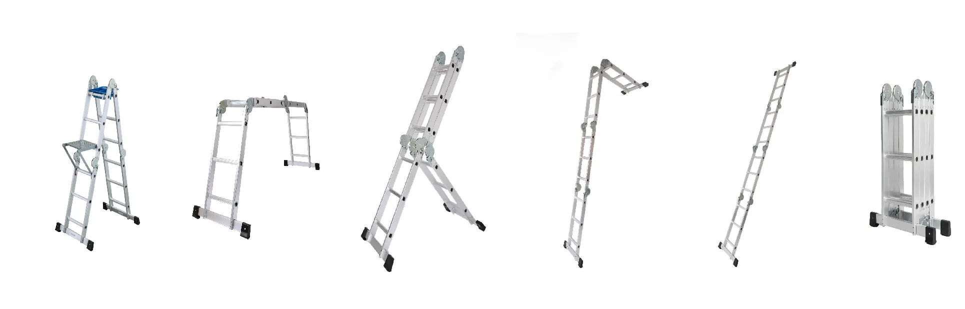 Aluminium Foldable Safety Step Joint Ladder With Handrail - Buy ...