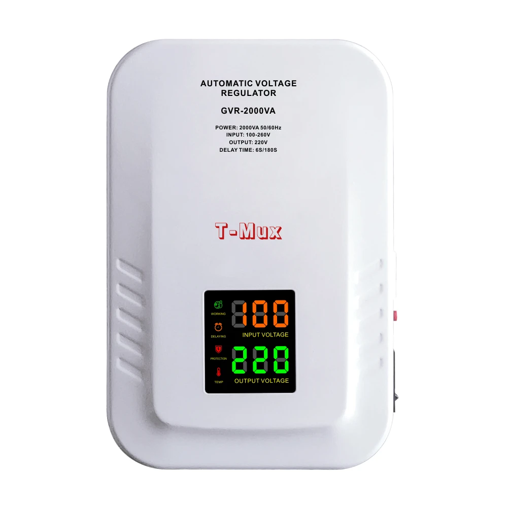 2000VA Single Phase Wall Mounted Ac Auto Stabilizer Voltage Regulator for Washing Machine