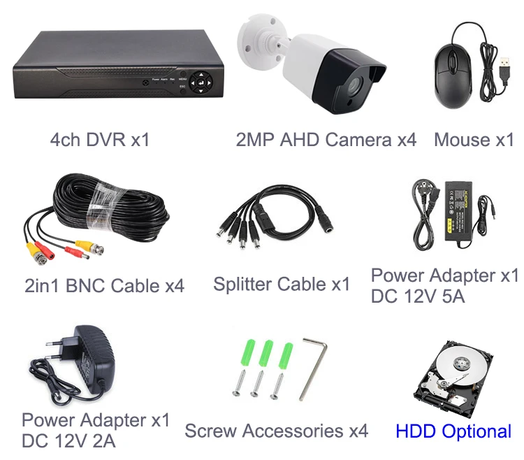 4ch AHD DVR Pack