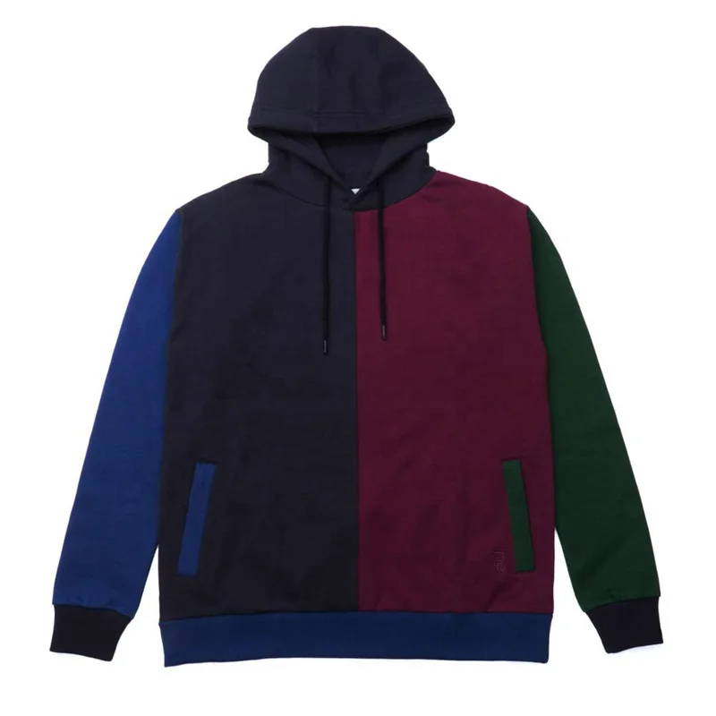 Teddy fresh burgundy hot sale color block hoodie