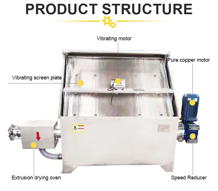 Farm Manure Separator Pig Manure Solid Liquid Separator Inclined Sieve
