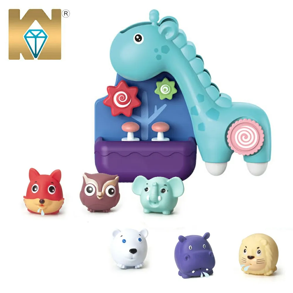 Кунян игрушки Органайзер сжимаемые Животные Жираф вода спрей Игрушки для ванны для душа