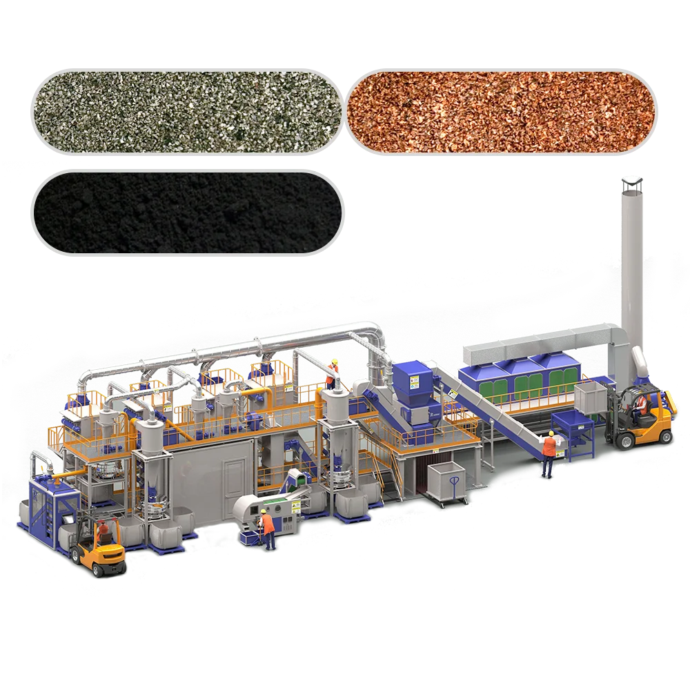 Li Ion Battery Recycling Line Mobile Phone and Car Lithium Battery Recycling Machine