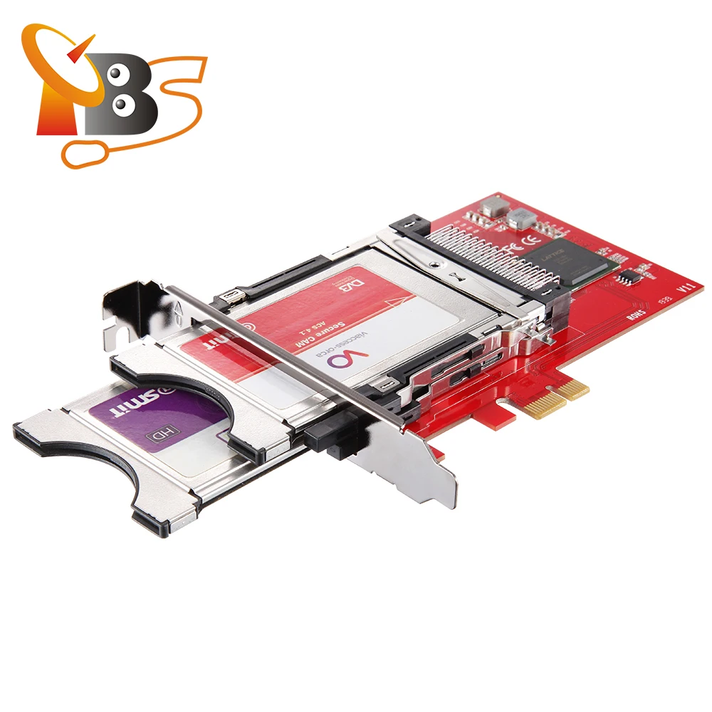 TBS6900 DVB Network Dual CI PCIe Card for IPTV Server Available for 2 CAM Modules