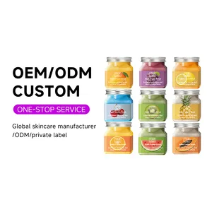 OEM ODM Skin Care Product Fruit Lotion Vitamin C Facial Sugar Scrub Dark Spot Remover Whitening Adult Cream Exfoliant Body Scrub
