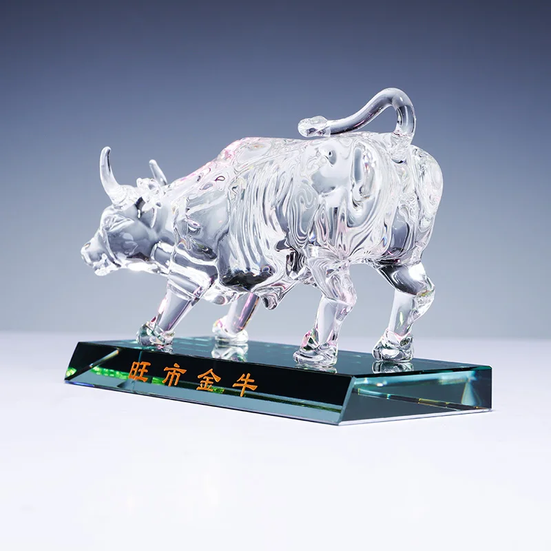 Factory Wholesale Unique Design Clear Wall Street Bulls New York City Souvenirs With Cheap Price supplier