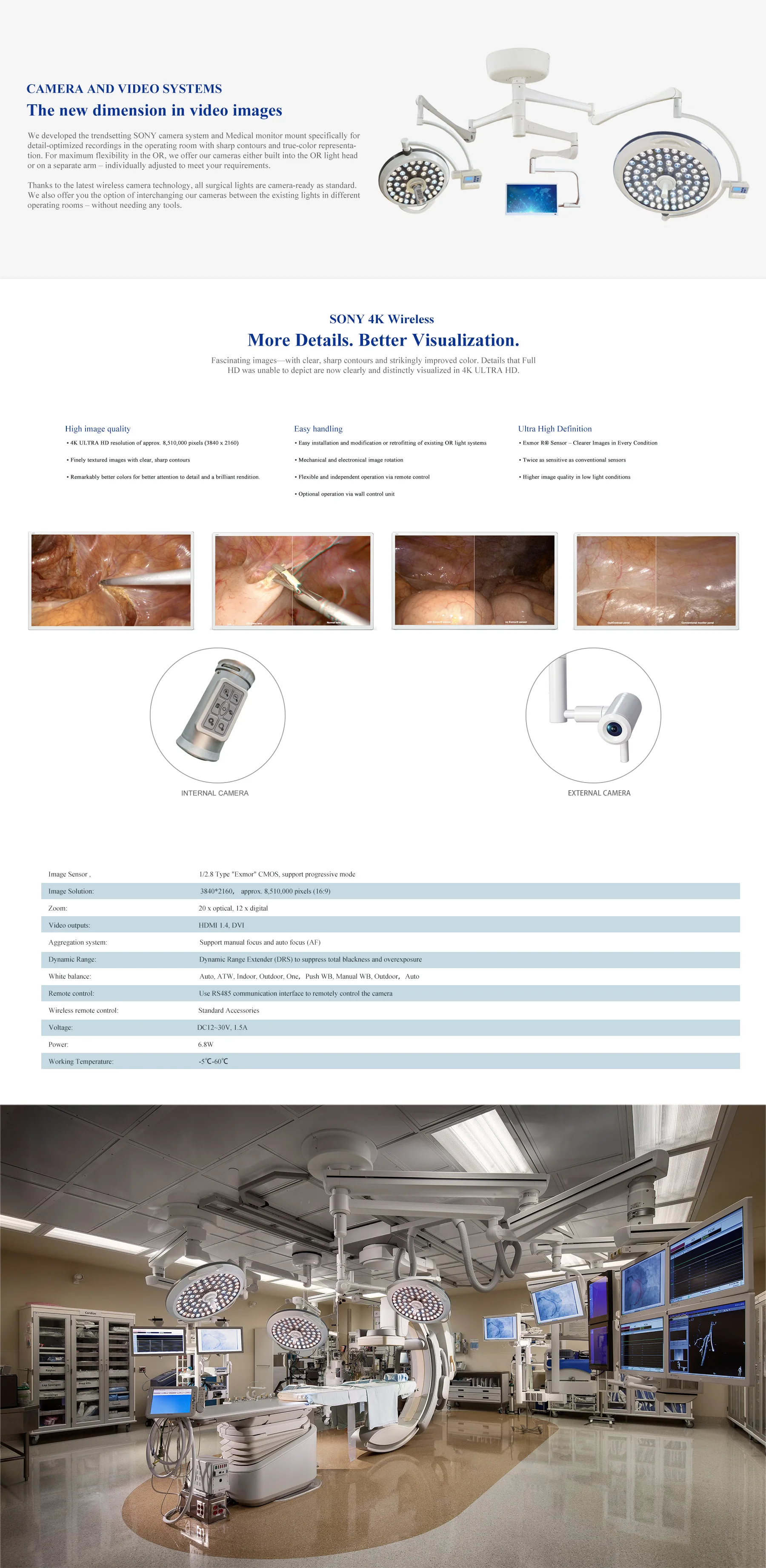 MICARE POWER-LED E700/500 Double Head surgical led light  LED operating lamp  led operation light   surgical light led factory