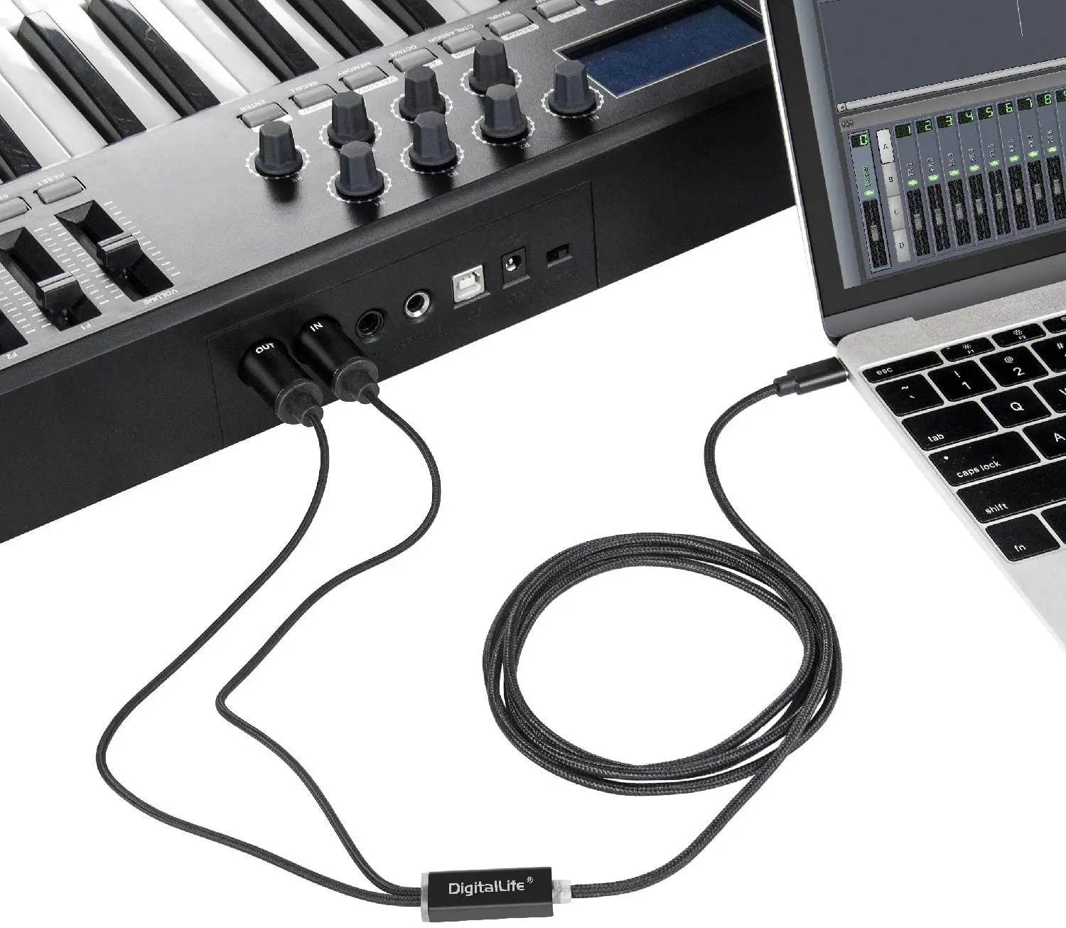 DigitalLife MIDI-A01  USB-C MIDI Interface with Indicators