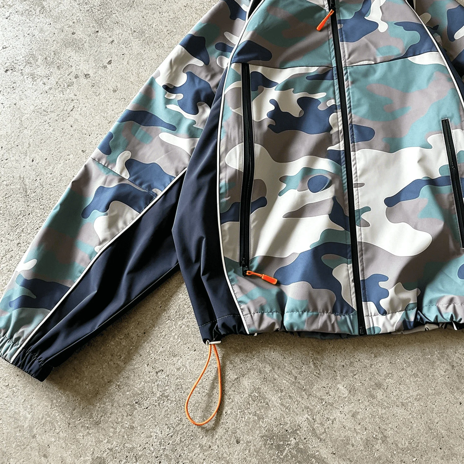 Fashion Design Jackets Camouflage Pattern 3m Reflective Stripe Outdoor Lightweight Nylon Coat Hoody Windbreaker Jacket gallery 4