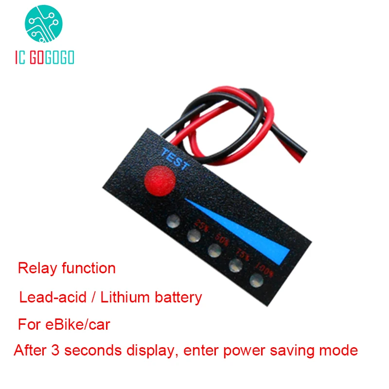 Lead Acid Batterie Lithium Li-ion Battery BMS capacité indicateur de niveau LCD Testeur Compteur
