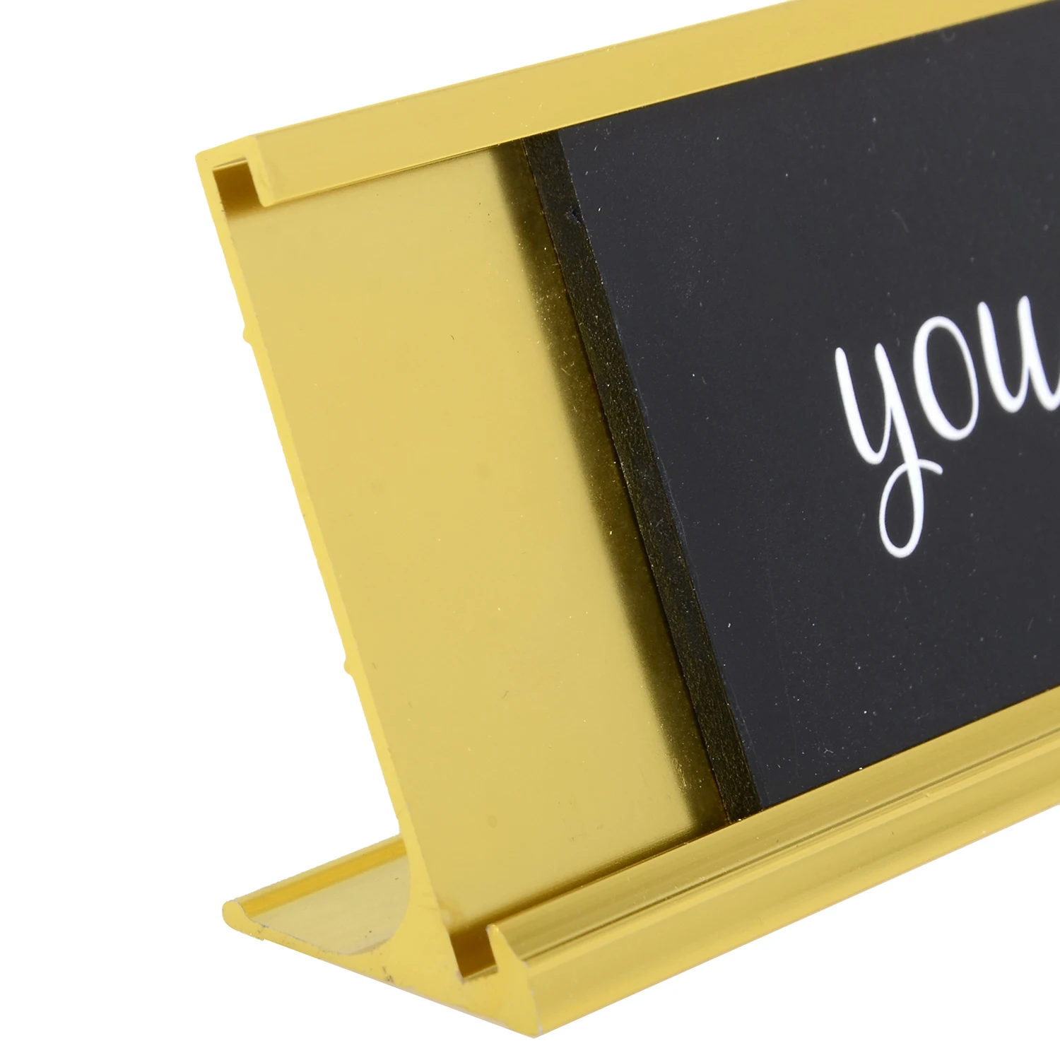 Metal Table Sign Holder Aluminum Desk Name Plate Office Desk Name Plate Engraving Desk Sign