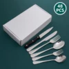 48pcs silver with white box