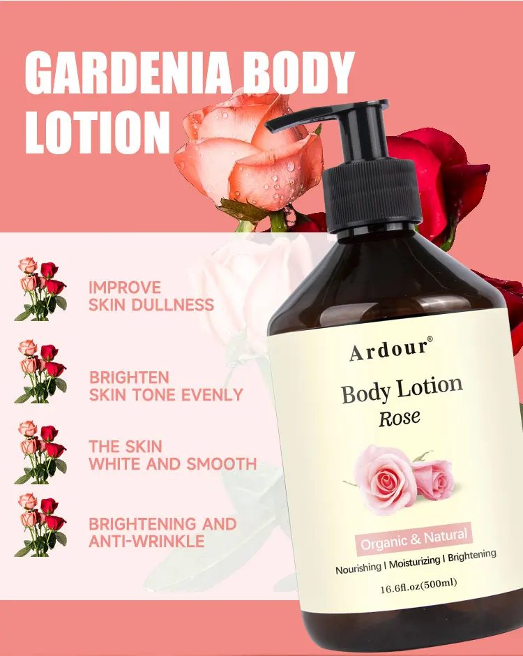 Private Label Refresh Fruit Body Care Lotion Skin Care Hydrating Rose