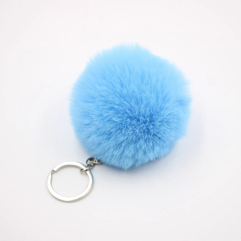 YOY-Cute mini fox fur ball keychain Color 8