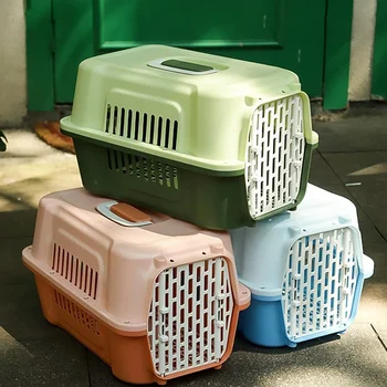 Lynpet New Wholesale Manufacturer Plastic Durable Portable Luxury Pet Cat Airline Transport Crate Dog Carrier