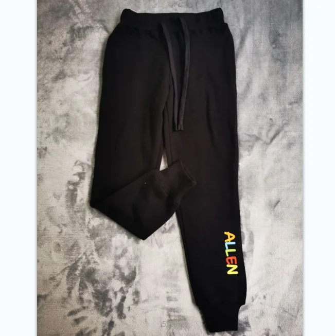 Хлопковые тяжелые тканевые повседневные спортивные штаны для детей с пользовательским логотипом