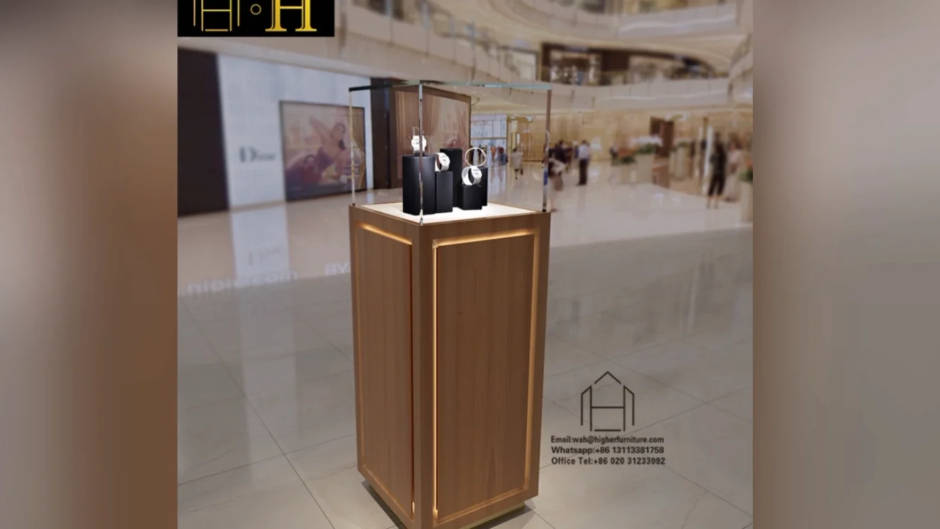 Customized Watch Showcase Display Glass Display Counter Watch Showcase ...