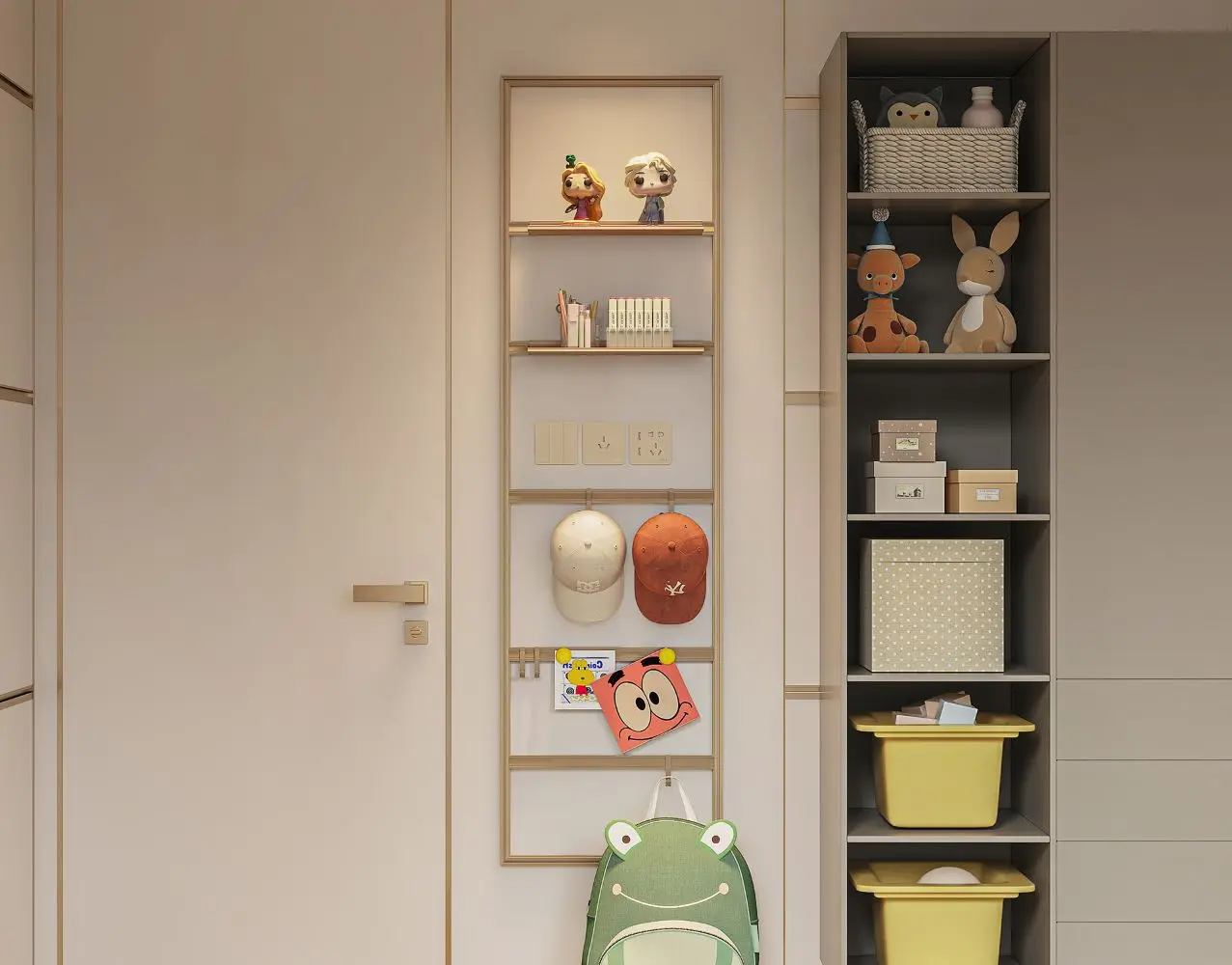 Factory Sale Wallmate & Inspiration Metal Frame Floating Wall Shelf Home Decor Wall-mounted Storage Behind the Door factory