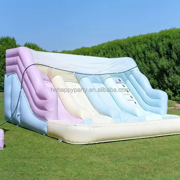 Lepai inflatable bounce ice cream water slides with pool for children's parties outdoor kids slide games in sale