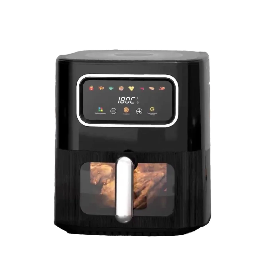 Cross-border Bestselling Touch-type 10L Fully Automatic Visible Large-capacity Stainless Steel Household air Fryer Wholesale