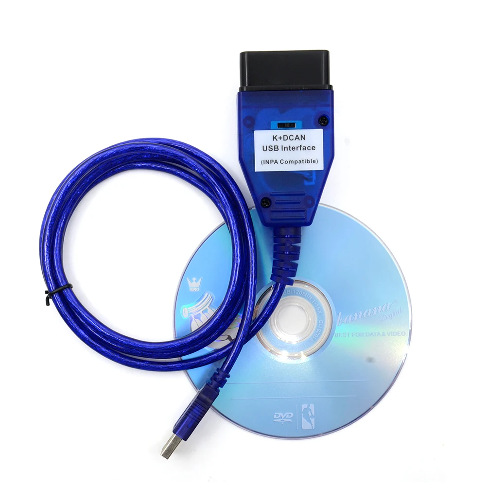 INPA/Ediabas K+DCAN USB Interface OBD2 Car Diagnostic Cable For R56 E87 E93  E70