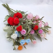 6 Heads of chrysanthemum wedding simulation flower wedding ceremony layout silk flower decoration