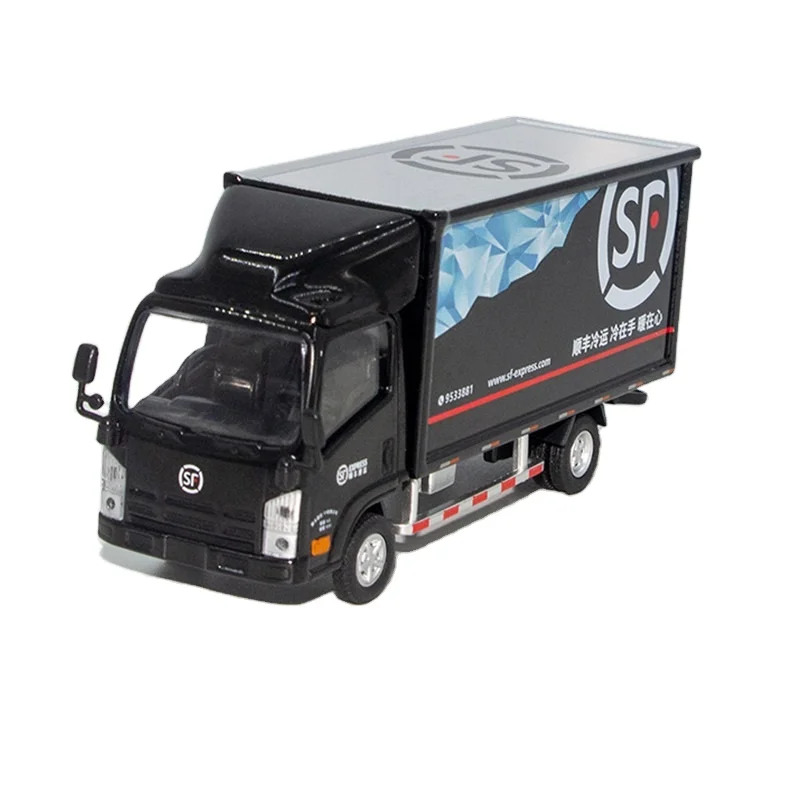 Custom 1/64 Isuzu Diecast Model for Collection and Creative Gift Alloy Container Truck Van Cargo Logistics Express