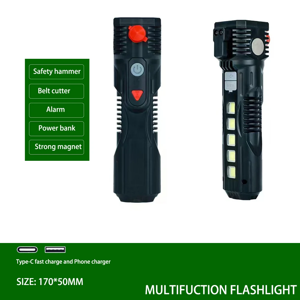 Usb Rechargeable Ultra Bright Torch Light 4 Modes Searchlight Led