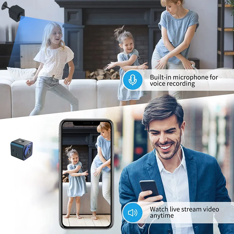 AS02 Mini HD 1080P USB Webcam - Wireless Mini Camera with Built-in ...