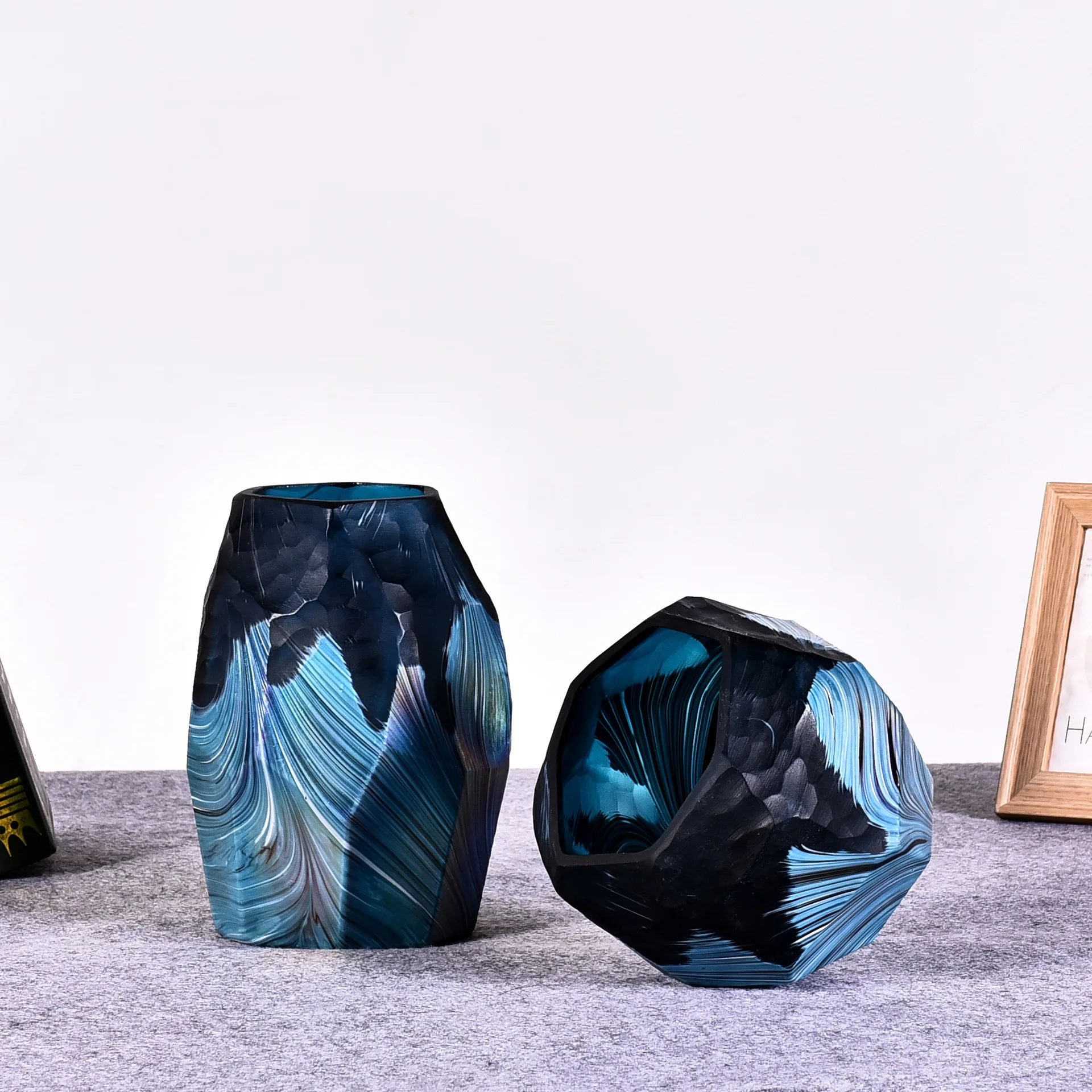 Creative Mini Grinding Glass Flower Arrangement Glass Vases,Modern