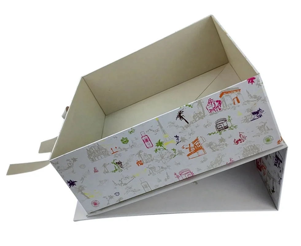 Custom elegant folding box for shoes scarf accessories logo customized eco friendly details